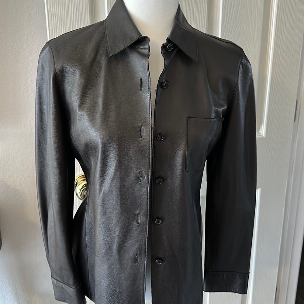 Leather blouse